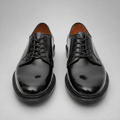 PASCH 267110B Black shell cordovan footwear, front view