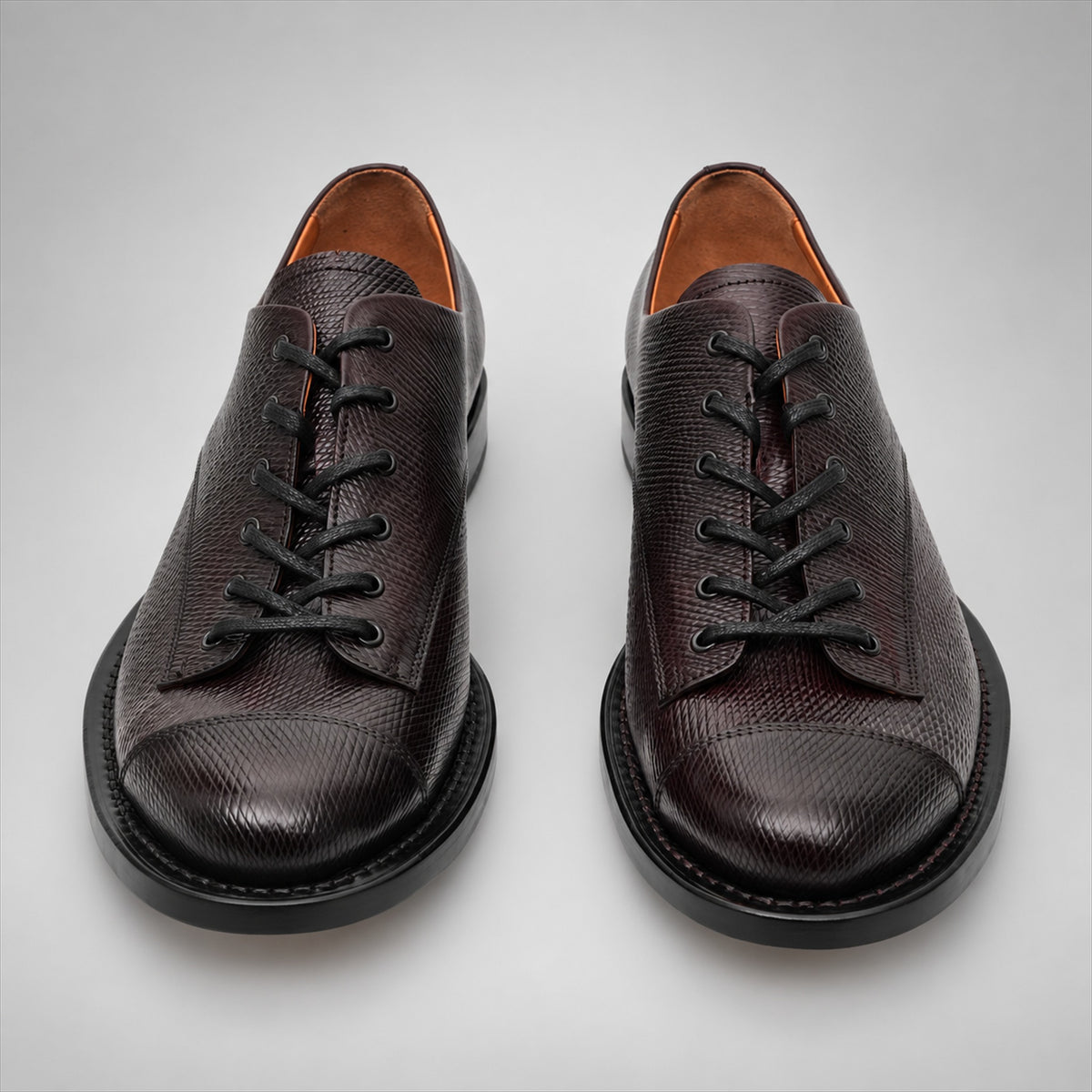 PASCH 267111A Dark Brown shell cordovan footwear, front view
