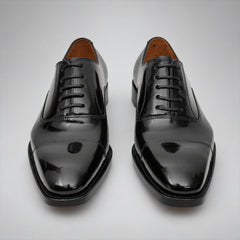 PASCH 267115B Black shell cordovan footwear, front view