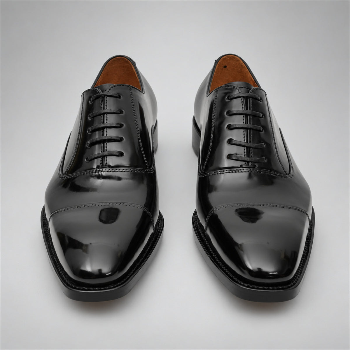 PASCH 267115B Black shell cordovan footwear, front view