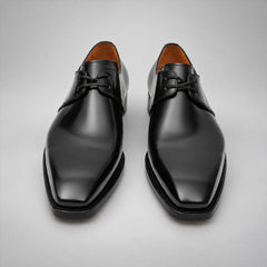 PASCH 267116B Black shell cordovan footwear, front view