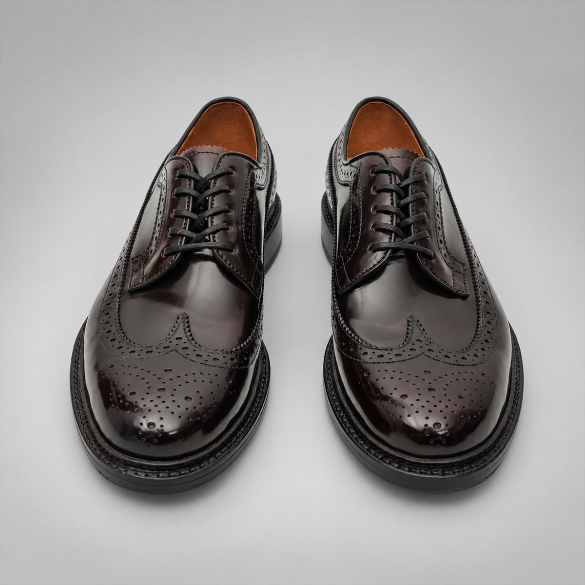 PASCH 267117A Dark Brown shell cordovan footwear, front view