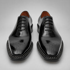 PASCH 267118B Black shell cordovan footwear, front view