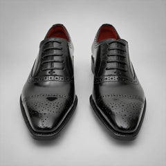 PASCH 267119B Black shell cordovan footwear, front view