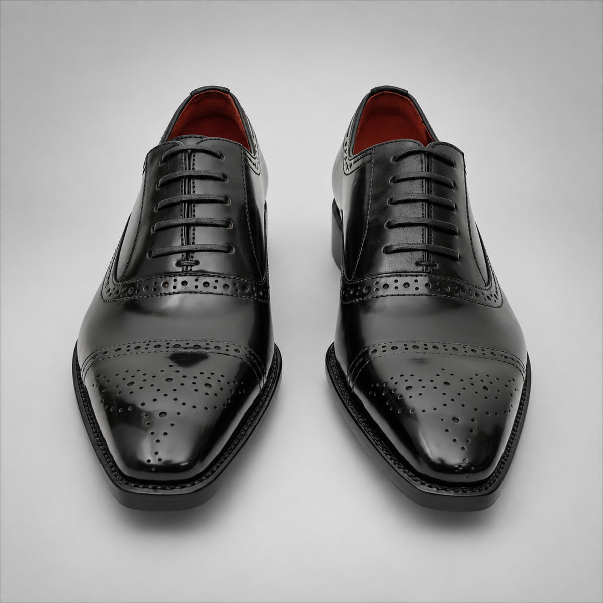 PASCH 267119B Black shell cordovan footwear, front view