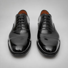 PASCH 267122B Black shell cordovan footwear, front view