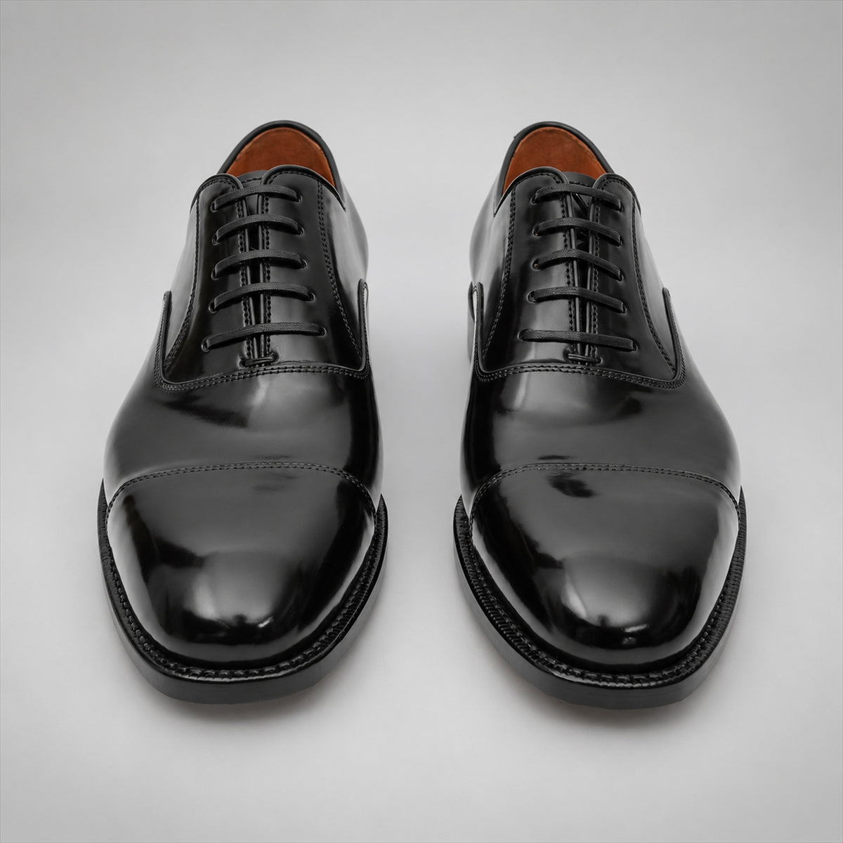 PASCH 267122B Black shell cordovan footwear, front view