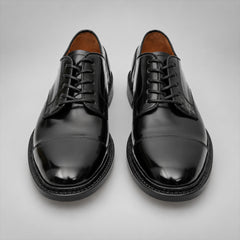 PASCH 267123B Black shell cordovan footwear, front view