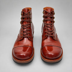 PASCH 267128A Brown shell cordovan footwear, front view