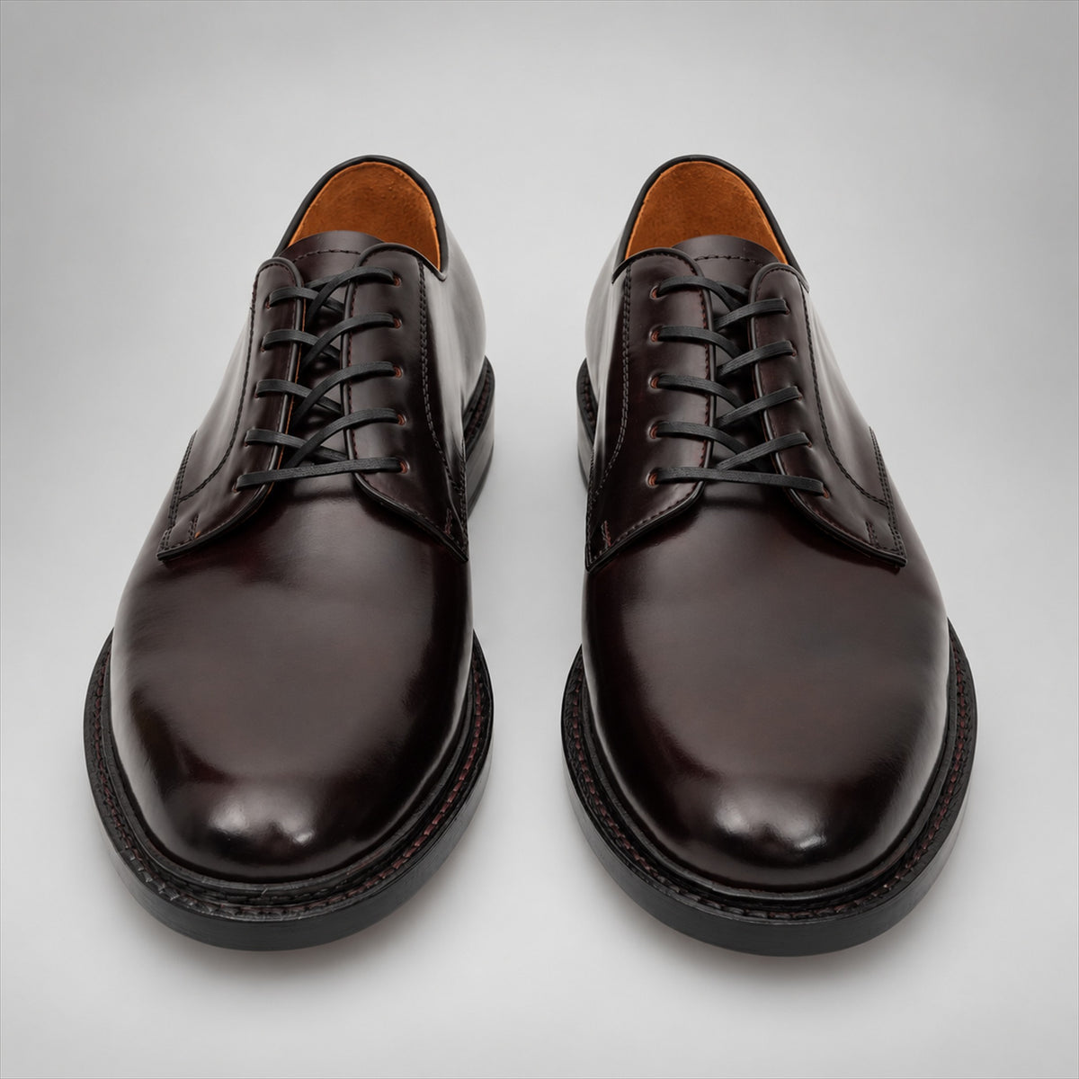 PASCH 267130A Dark Brown shell cordovan footwear, front view