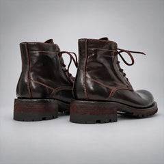 PASCH 262319A Coffee shell cordovan boots, 05-pasch-262319a-back