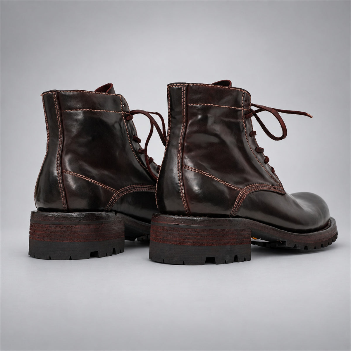 PASCH 262319A Coffee shell cordovan boots, 05-pasch-262319a-back