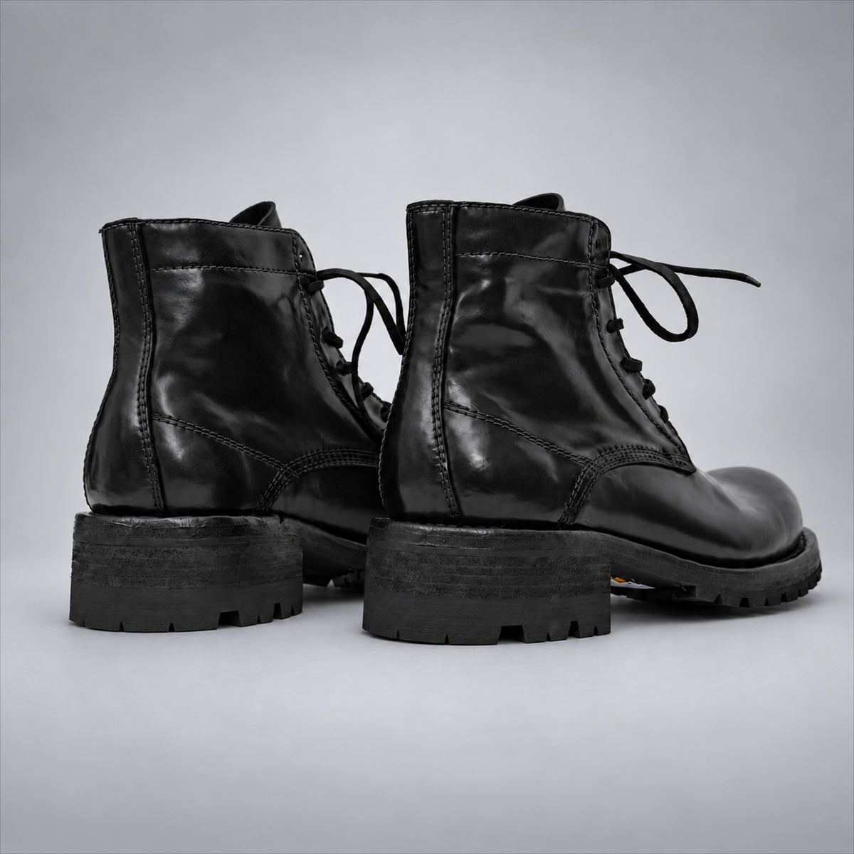 PASCH 262319B Black shell cordovan boots, 05-pasch-262319b-back