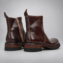 PASCH 262321A Coffee shell cordovan boots, 05-pasch-262321a-back
