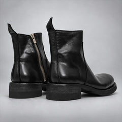 PASCH 262321B Black shell cordovan boots, 05-pasch-262321b-back