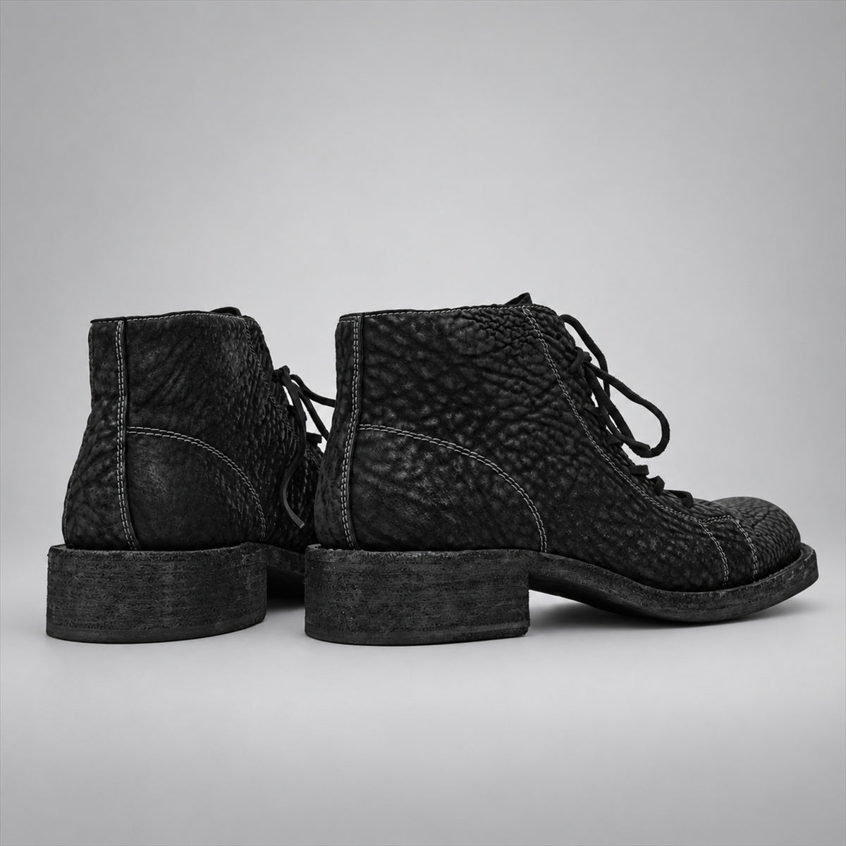 PASCH 262322B Black shell cordovan boots, 05-pasch-262322b-back