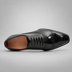 PASCH 267119B Black shell cordovan footwear, top view