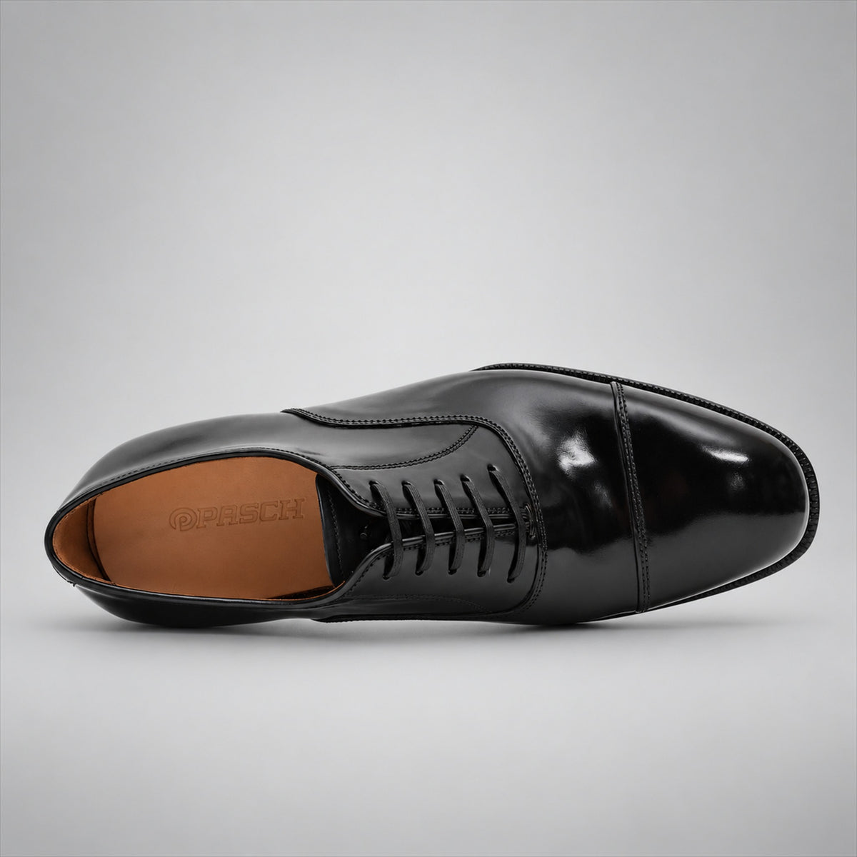 PASCH 267122B Black shell cordovan footwear, top view