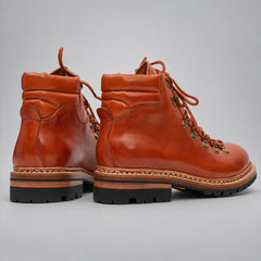 PASCH 267125A Brown shell cordovan footwear, rear view