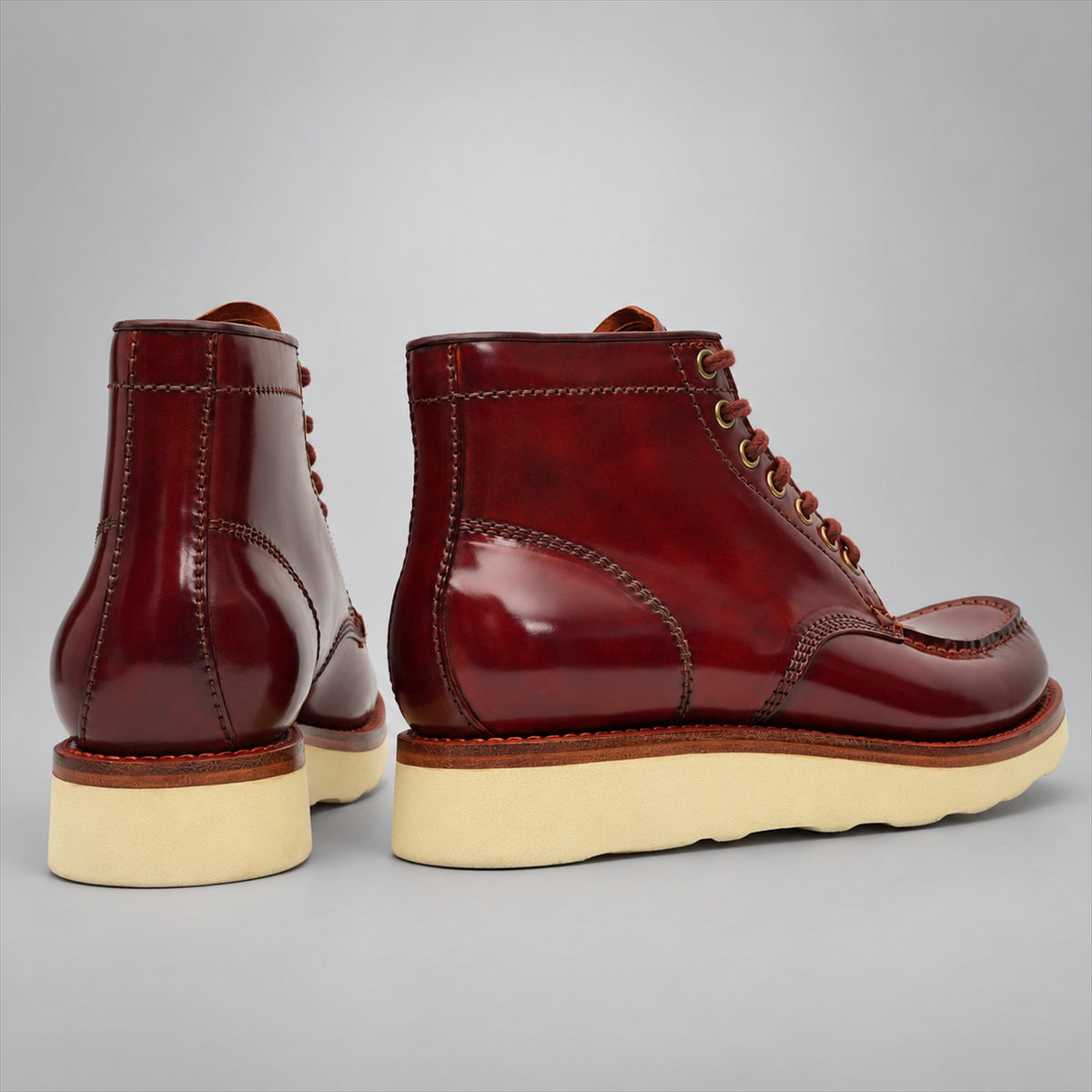 PASCH 267129C Brown shell cordovan footwear, rear view