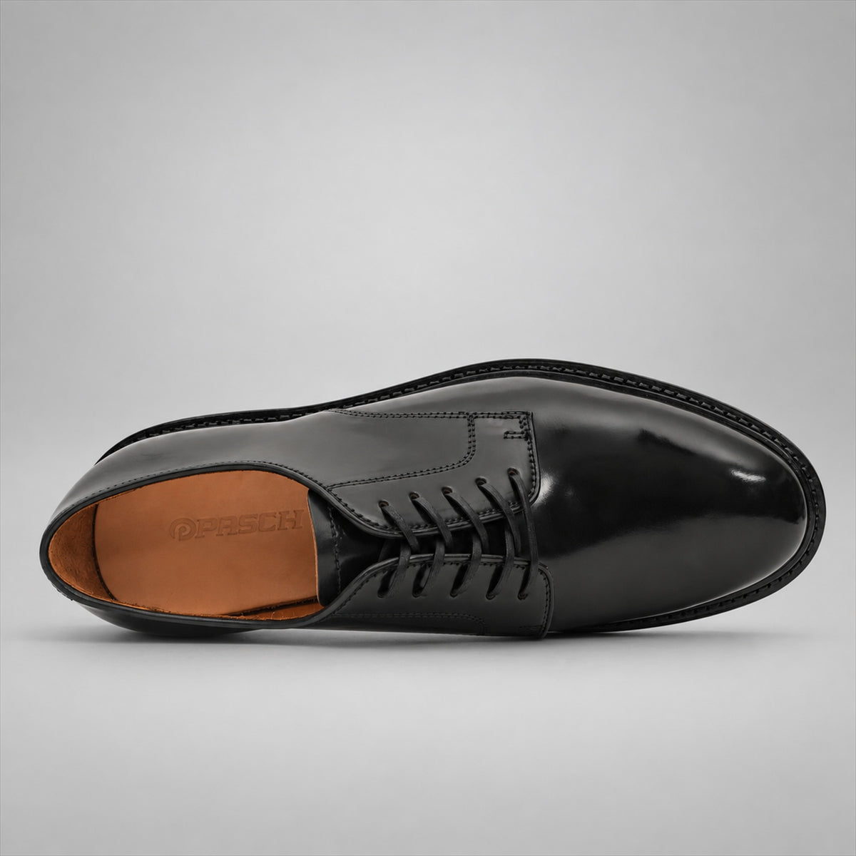 PASCH 267130B Black shell cordovan footwear, top view