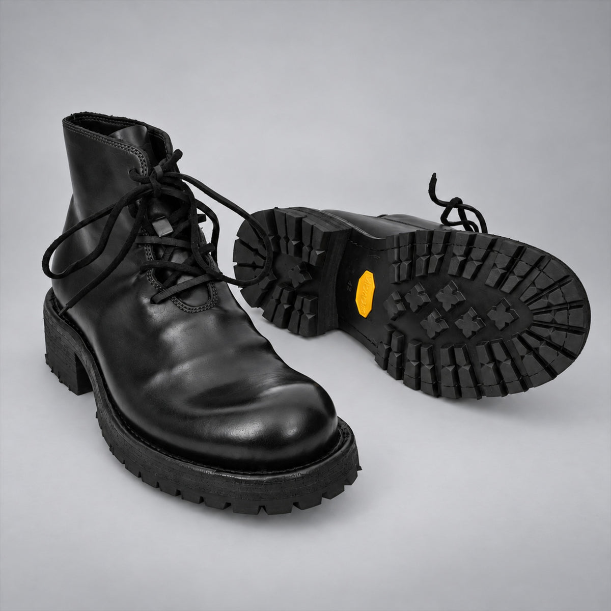 PASCH 262320B Black shell cordovan boots, 06-pasch-262320b-outsole