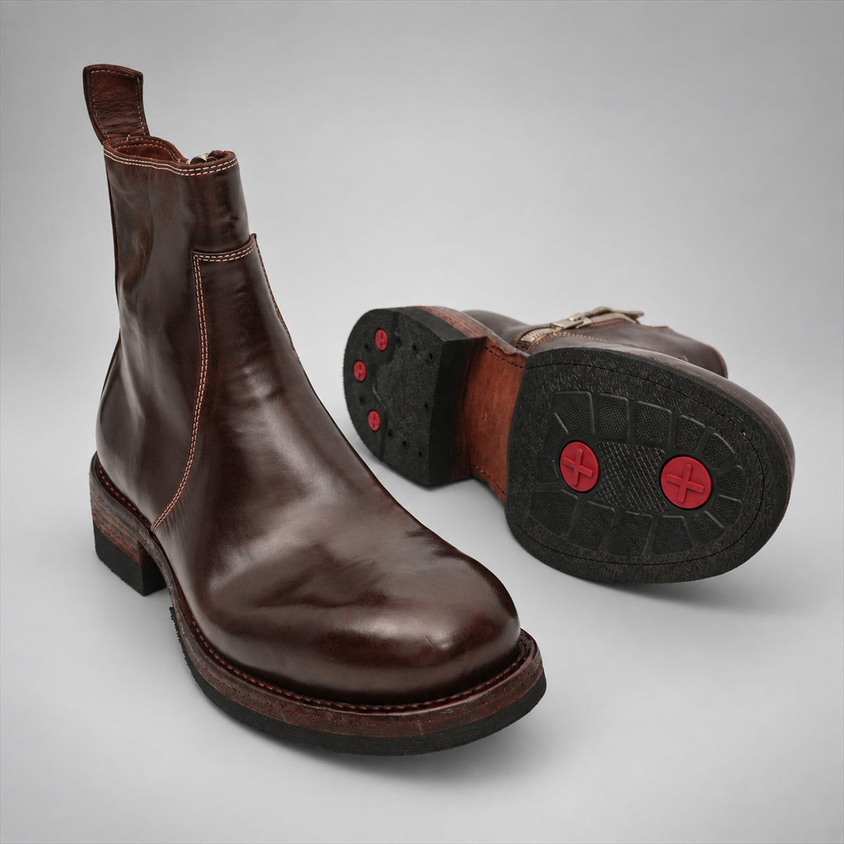 PASCH 262321A Coffee shell cordovan boots, 06-pasch-262321a-outsole