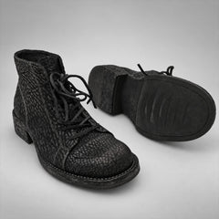 PASCH 262322B Black shell cordovan boots, 06-pasch-262322b-outsole