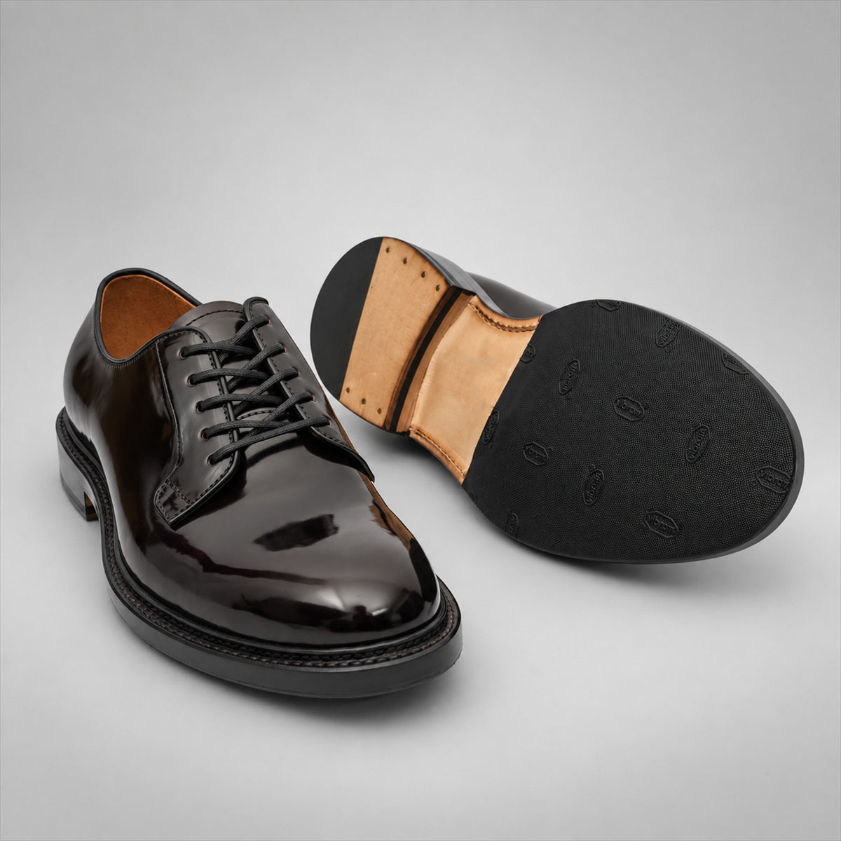 PASCH 267110A Dark Brown leather derby shoes, outsole view