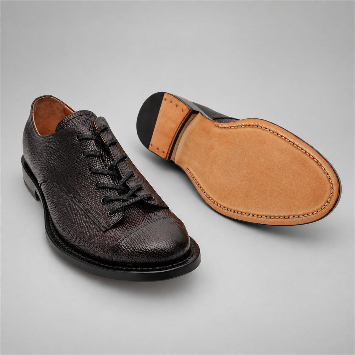 PASCH 267111A Dark Brown shell cordovan footwear, outsole view