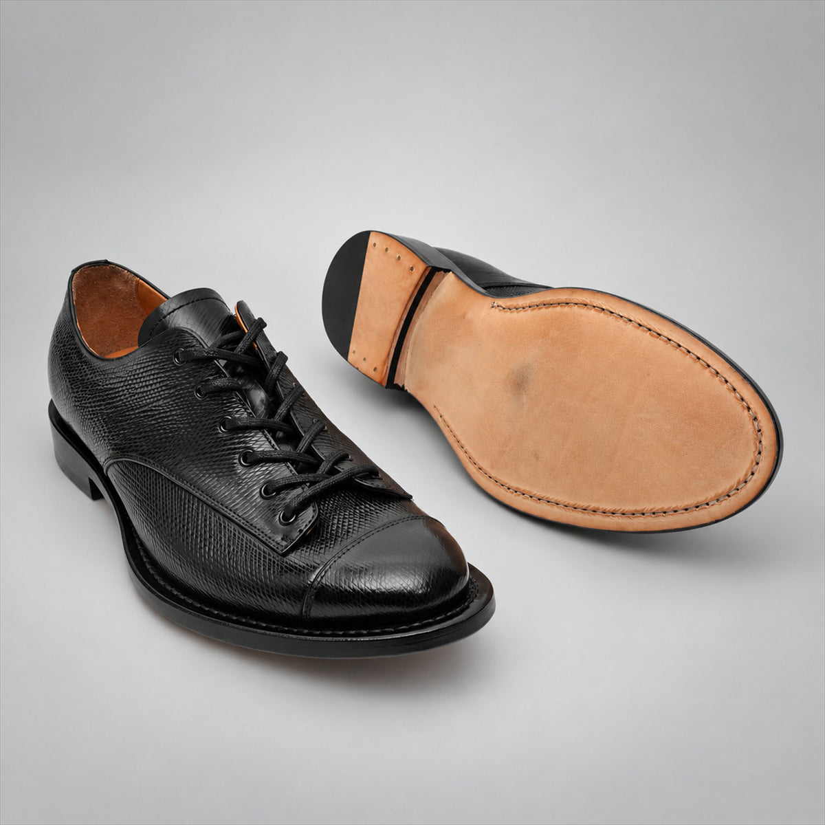 PASCH 267111B Black shell cordovan footwear, outsole view