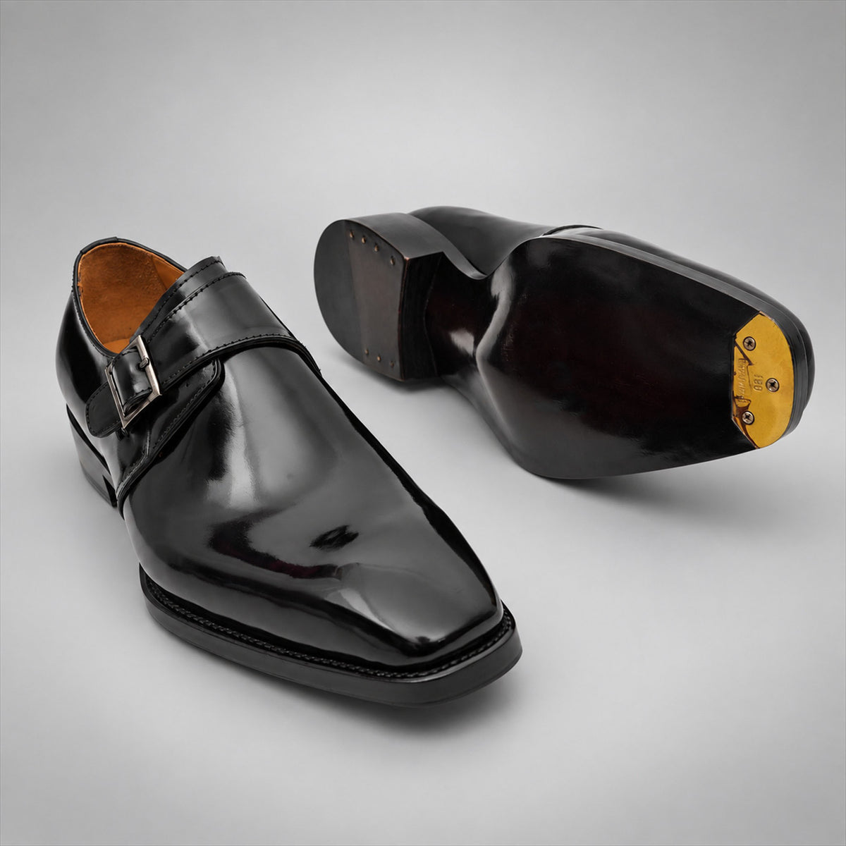 PASCH 267112B Black shell cordovan footwear, outsole view