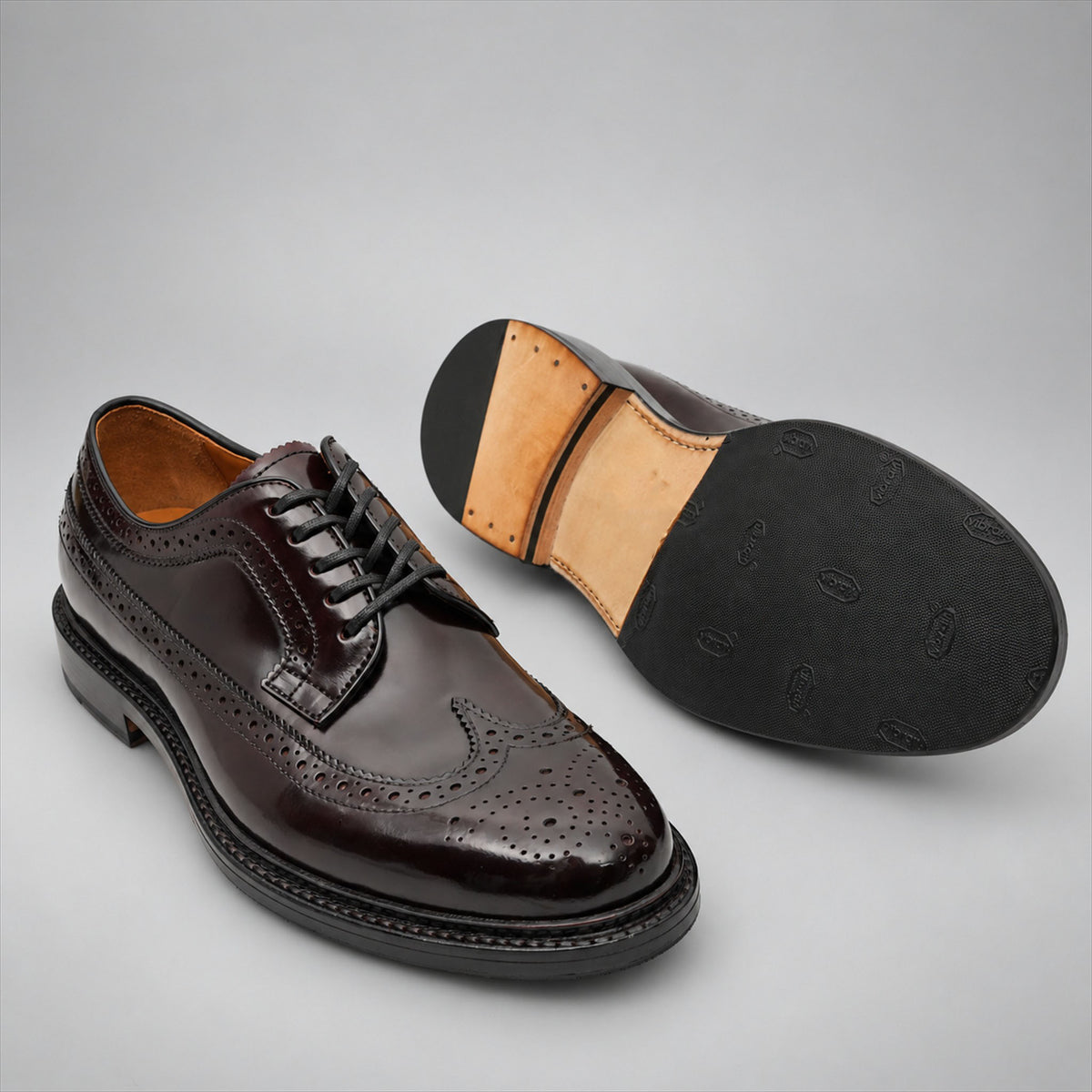 PASCH 267117A Dark Brown shell cordovan footwear, outsole view