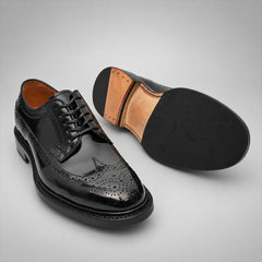 PASCH 267117B Black shell cordovan footwear, outsole view