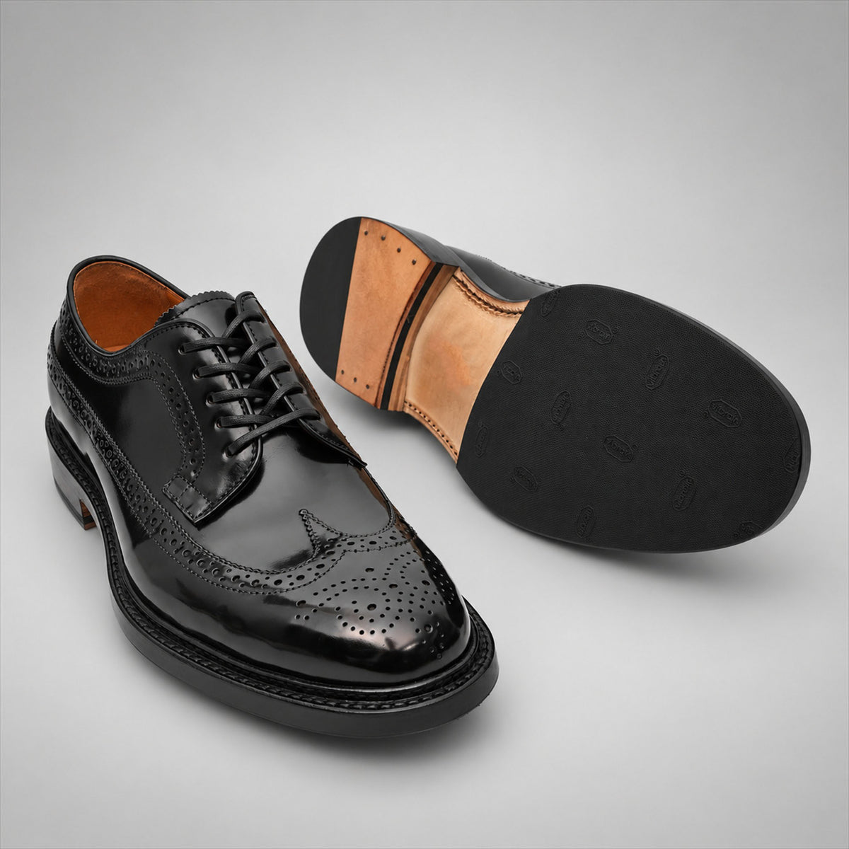 PASCH 267117B Black shell cordovan footwear, outsole view