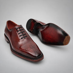 PASCH 267118A Coffee shell cordovan footwear, outsole view