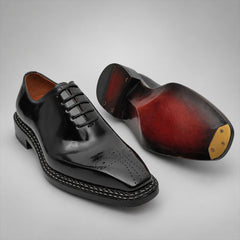 PASCH 267118B Black shell cordovan footwear, outsole view