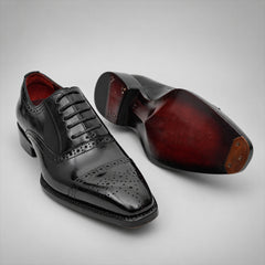 PASCH 267119B Black shell cordovan footwear, outsole view