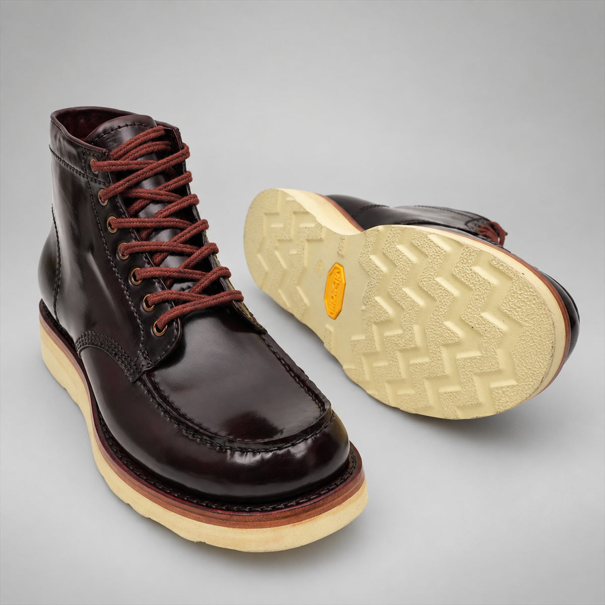 PASCH 267129A Dark Brown shell cordovan footwear, outsole view