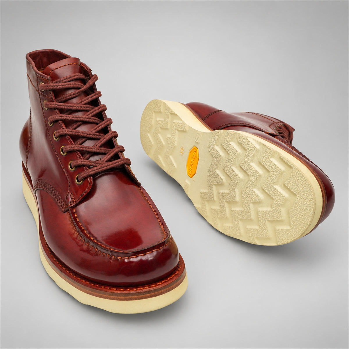 PASCH 267129C Brown shell cordovan footwear, outsole view