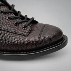 PASCH 267111A Dark Brown shell cordovan footwear, leather detail view