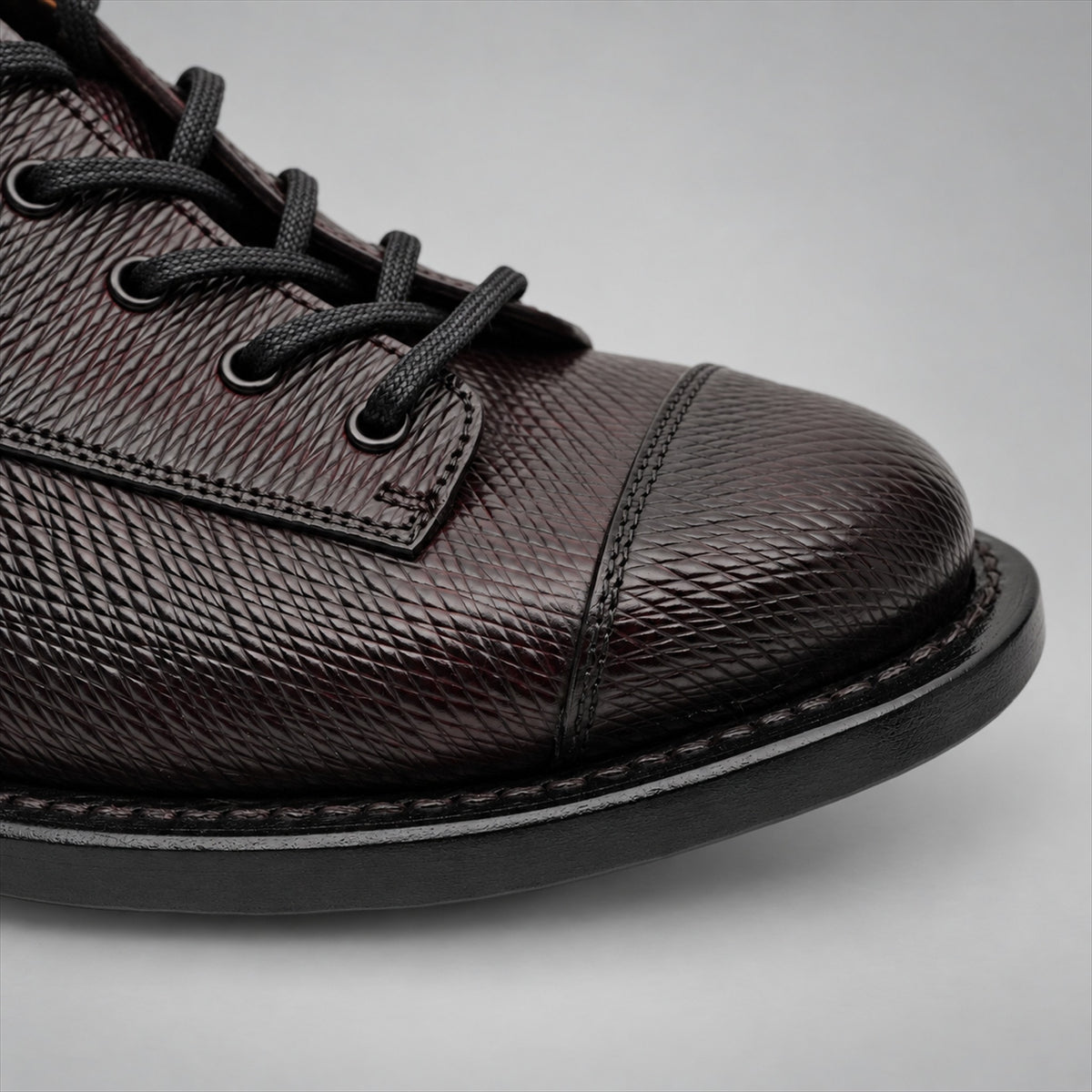 PASCH 267111A Dark Brown shell cordovan footwear, leather detail view