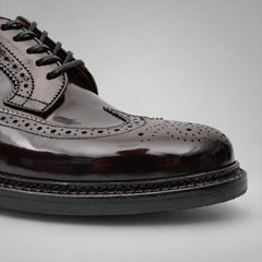 PASCH 267117A Dark Brown shell cordovan footwear, toe detail view