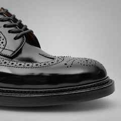 PASCH 267117B Black shell cordovan footwear, toe detail view