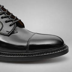 PASCH 267123B Black shell cordovan footwear, toe detail view