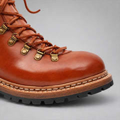 PASCH 267125A Brown shell cordovan footwear, toe detail view
