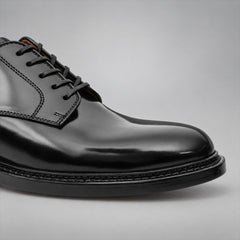 PASCH 267130B Black shell cordovan footwear, toe detail view