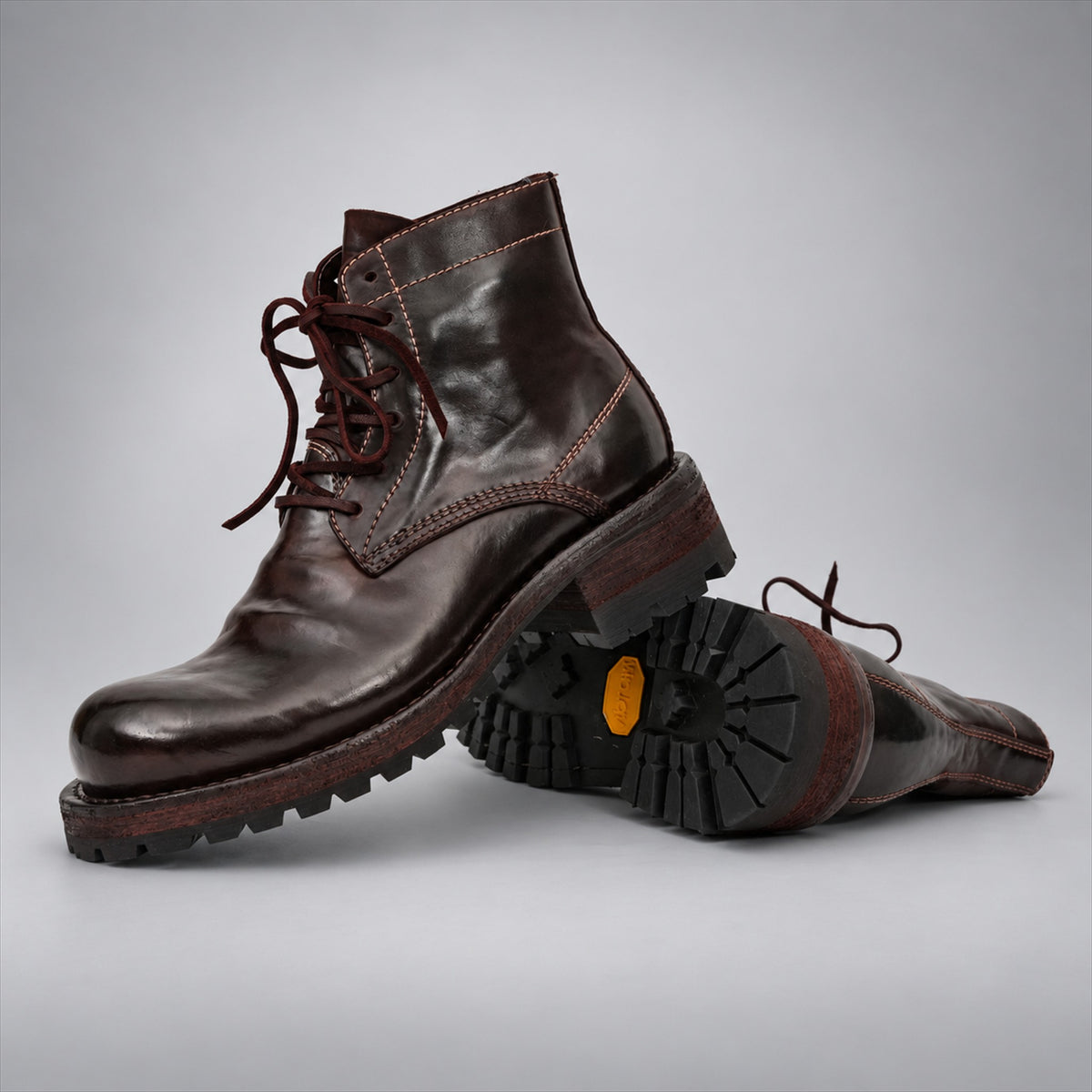 PASCH 262319A Coffee shell cordovan boots, 08-pasch-262319a-stacked