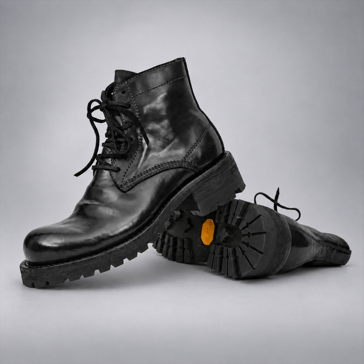 PASCH 262319B Black shell cordovan boots, 08-pasch-262319b-stacked