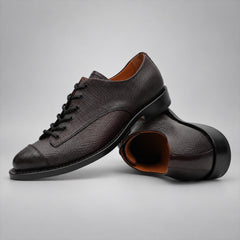 PASCH 267111A Dark Brown shell cordovan footwear, stacked view
